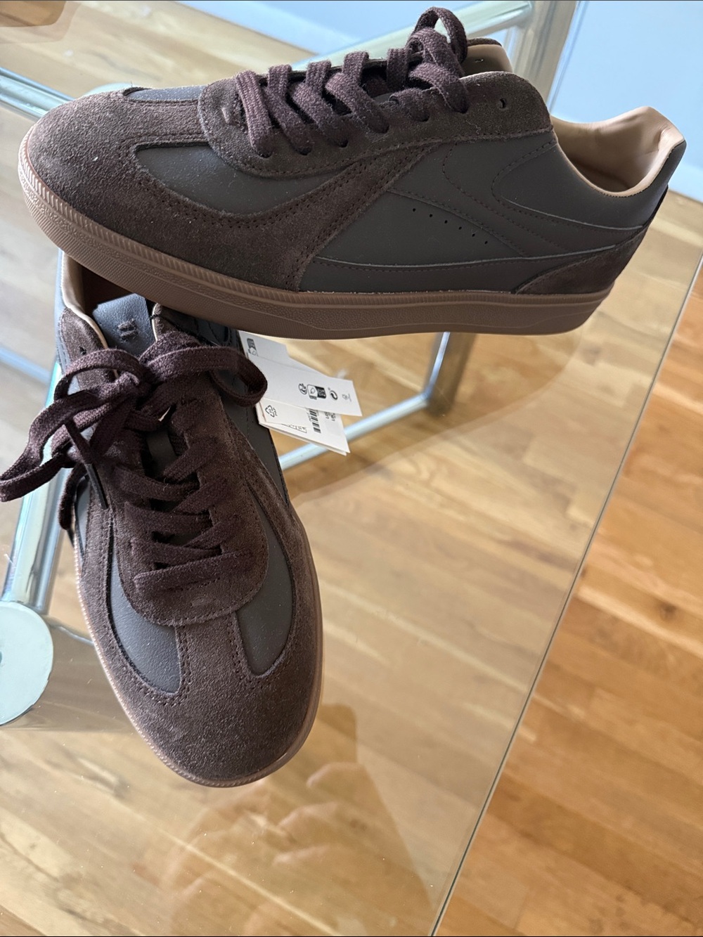 Men's Casual Suede & Leather Sneakers - Brown